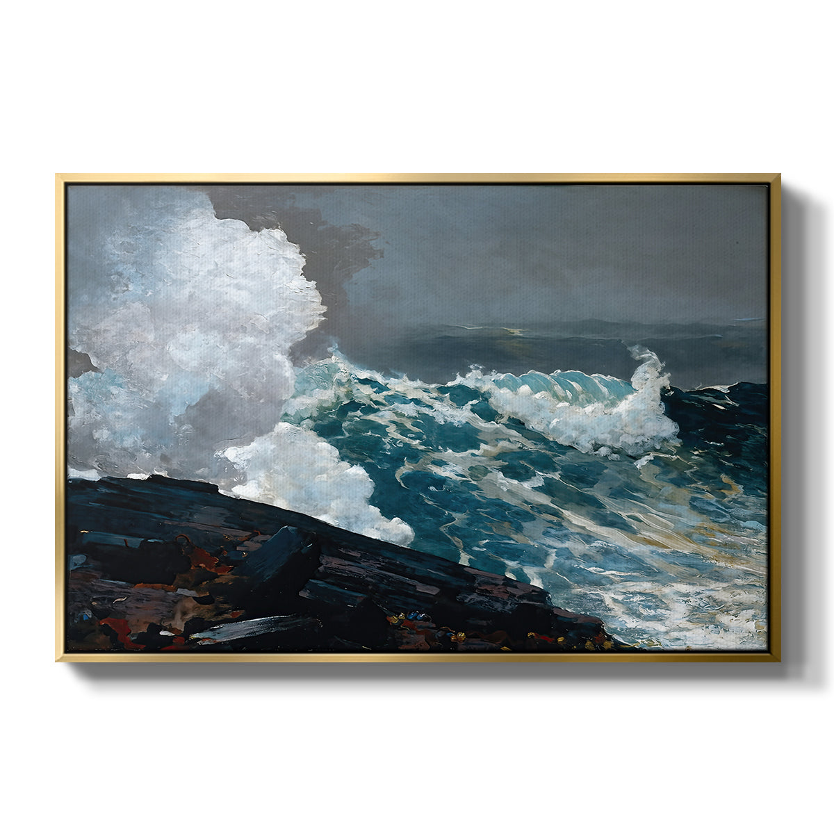 Northeaster, 1895 - Floater Framed Canvas Print