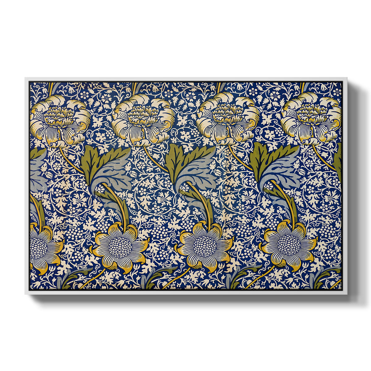 Kennet - Indigo/Gold, 1883 - Floater Framed Canvas Print