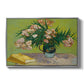 Vase with Oleanders and Books, 1888 - Floater Framed Canvas Print