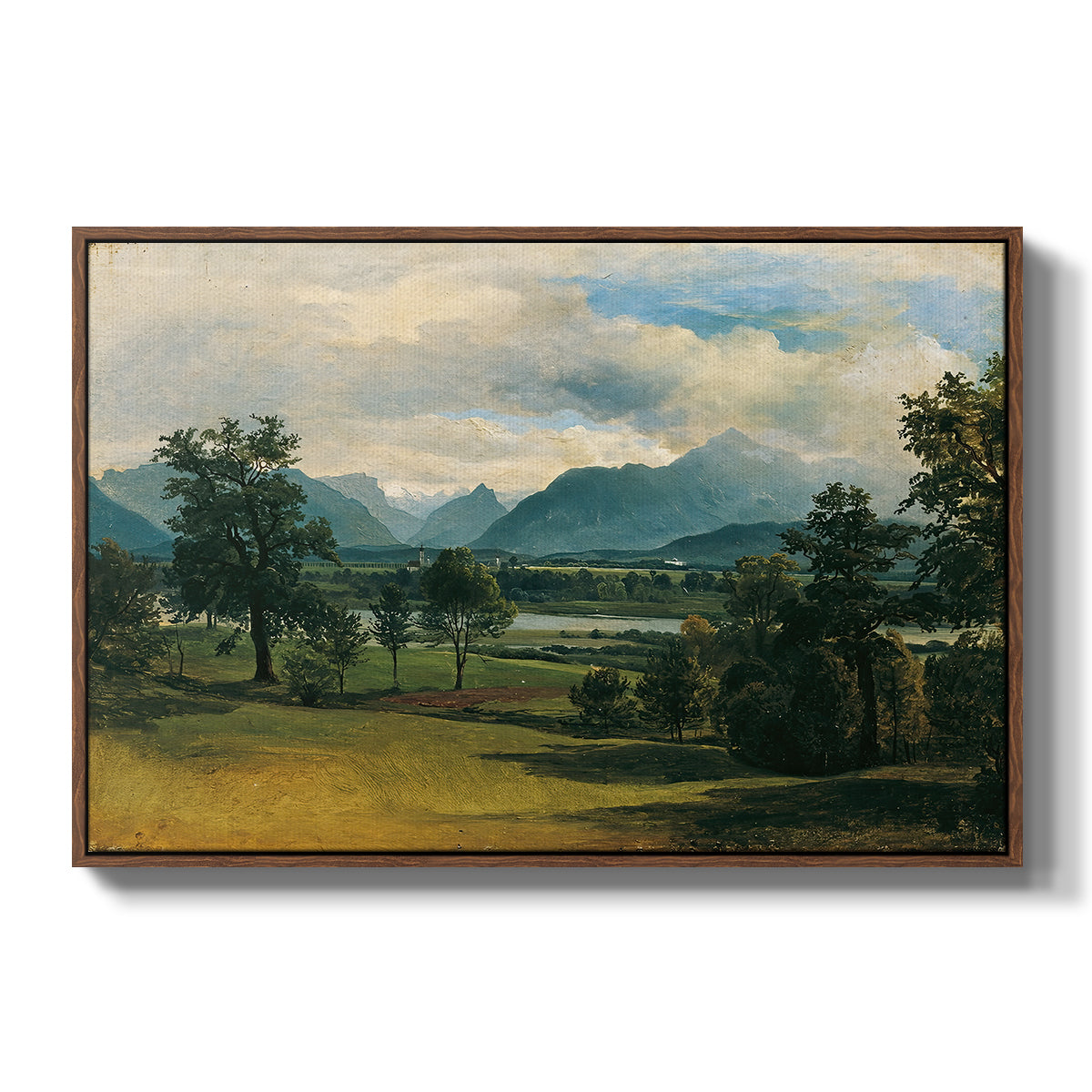 View of Liefering, 1830 - Floater Framed Canvas Print