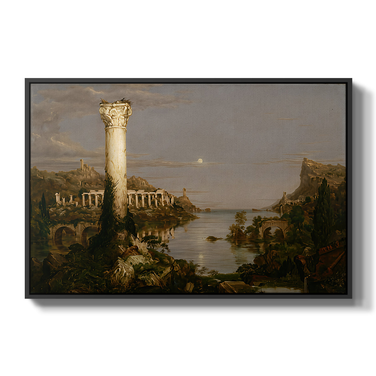 The Course of Empire: Desolation, 1836 - Floater Framed Canvas Print