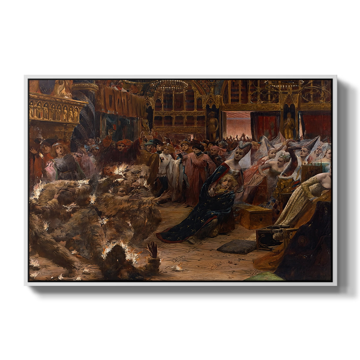 Ball of the Burning Men, 1889 - Floater Framed Canvas Print