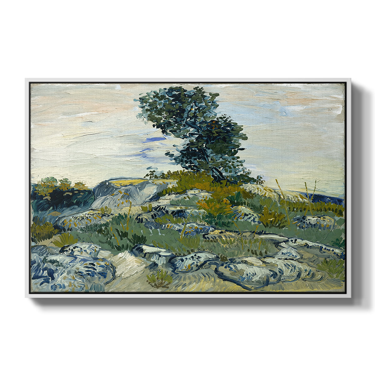 The Rocks, 1888 - Floater Framed Canvas Print