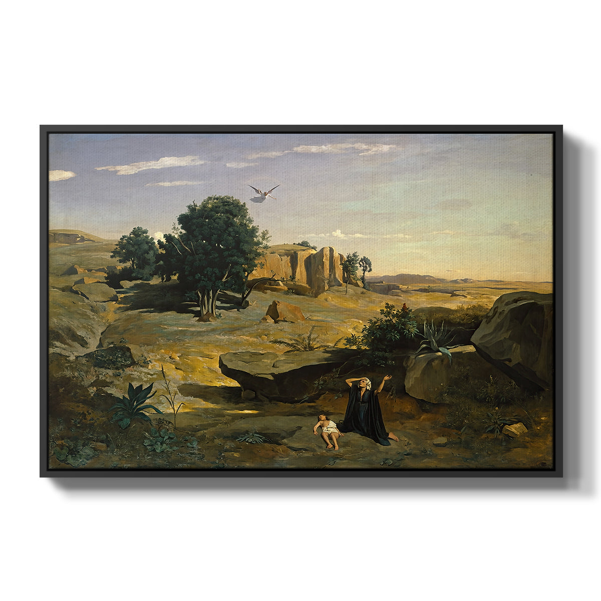 Hagar in the Wilderness, 1835 - Floater Framed Canvas Print