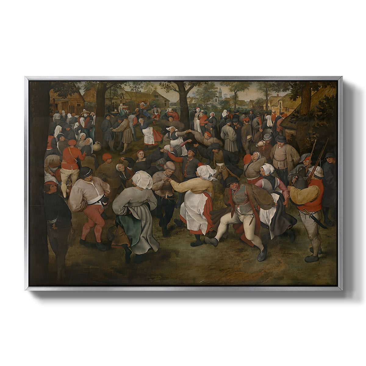 The Wedding Dance, c. 1566 - Floater Framed Canvas Print