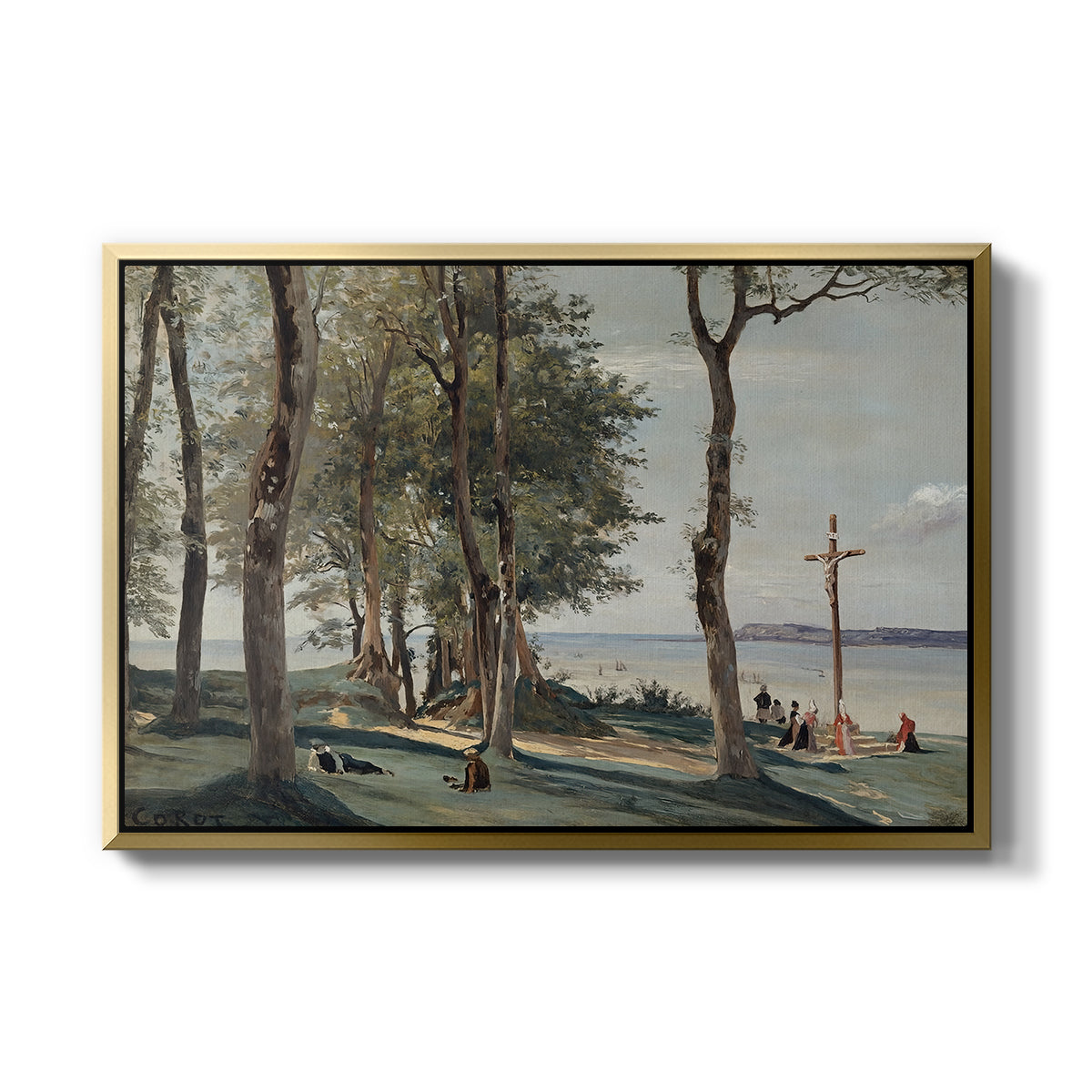 A Calvary on the Cote de Grace, c. 1829 - Floater Framed Canvas Print