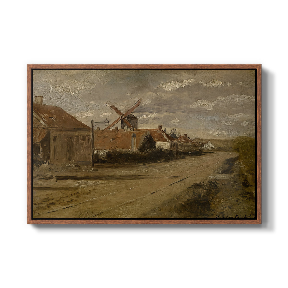 The Mill at Kiel, c. 1885-1888 - Floater Framed Canvas Print