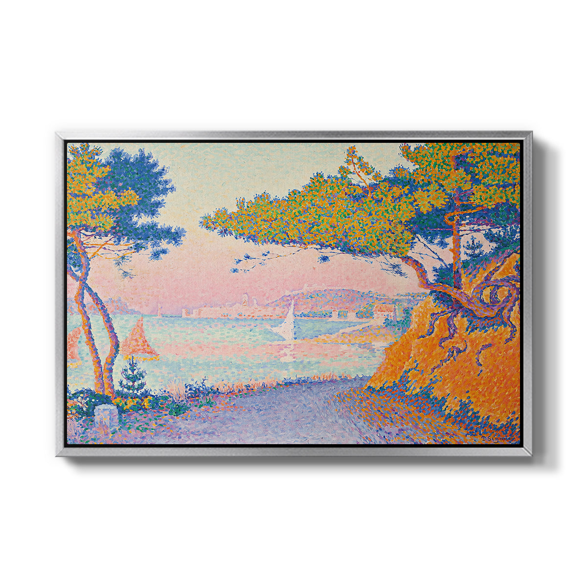 Golfe Juan, 1896 - Floater Framed Canvas Print