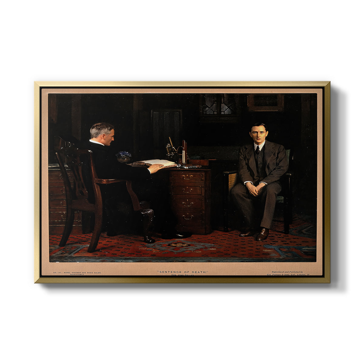 The Sentence of Death, 1908 - Floater Framed Canvas Print