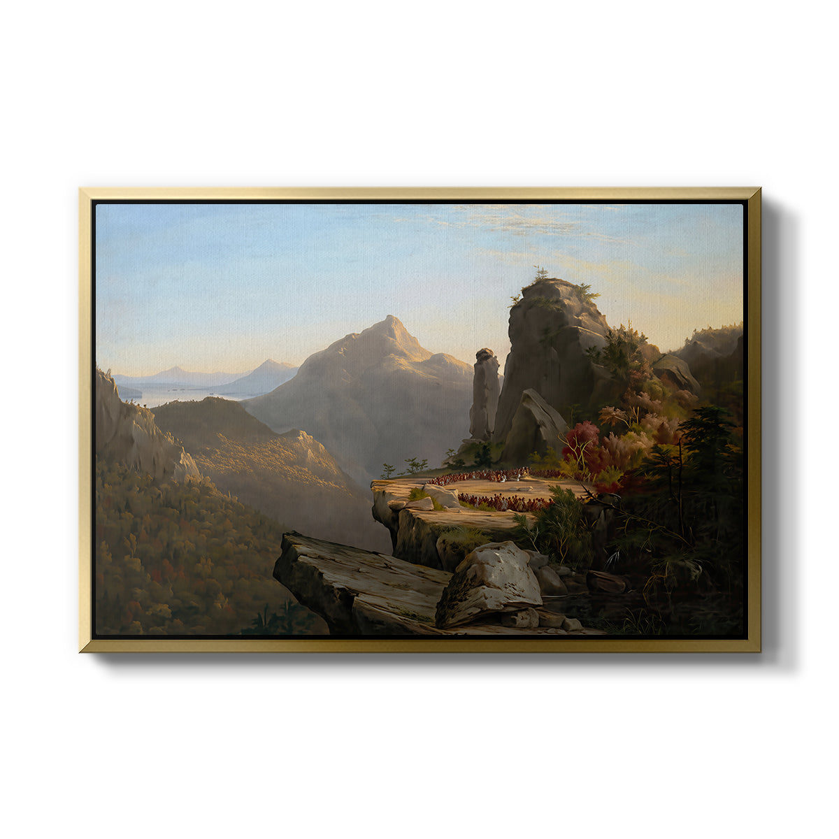 Scene from “The Last of the Mohicans”, 1827 - Floater Framed Canvas Print