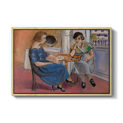 Domino Players, 1921 - Floater Framed Canvas Print