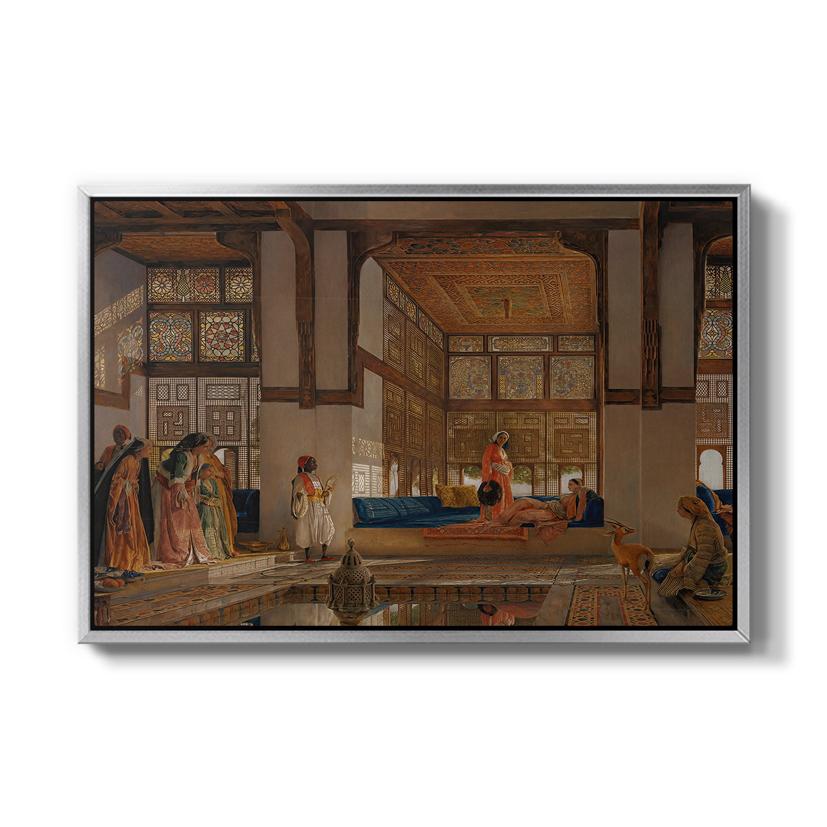 A Lady Receiving Visitors (The Reception), 1873 - Floater Framed Canvas Print