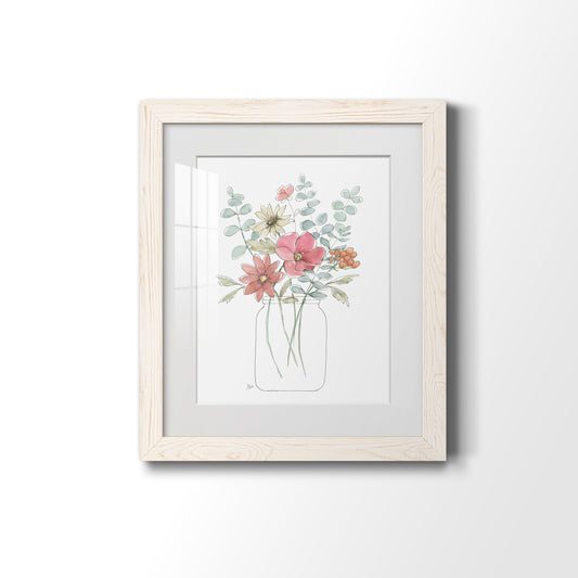 Whimsical Wildflowers II - Premium Framed Print - Distressed Barnwood Frame - Ready to Hang