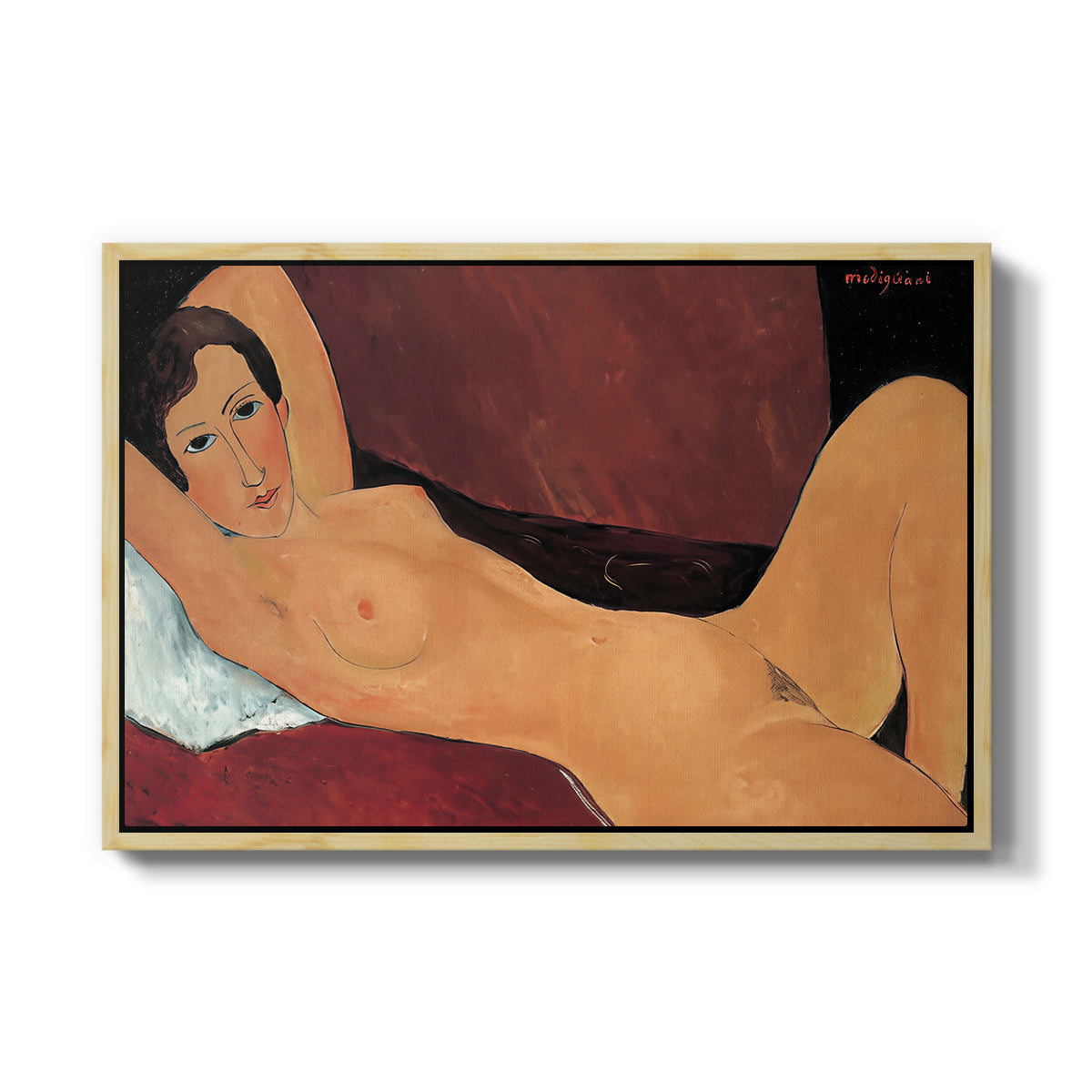 Reclining Nude (Nu couché), 1917 - Floater Framed Canvas Print