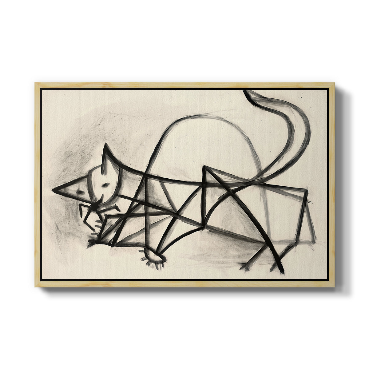 Study of a Cat (Étude de chat), 1946 - Floater Framed Canvas Print