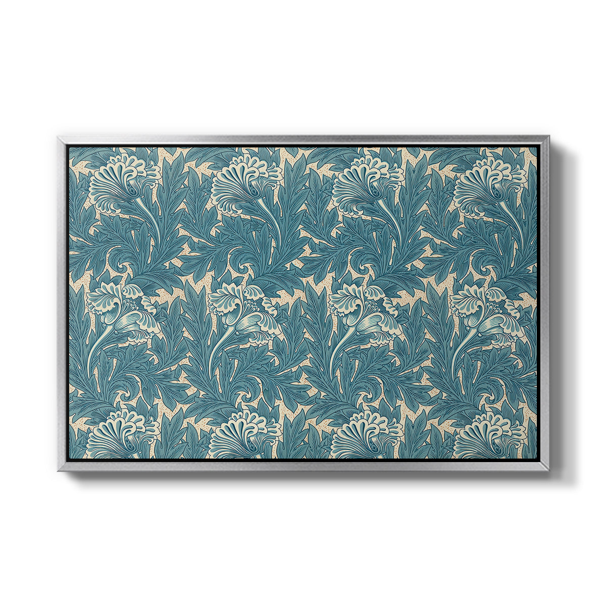Tulip (Teal), 1875 - Floater Framed Canvas Print