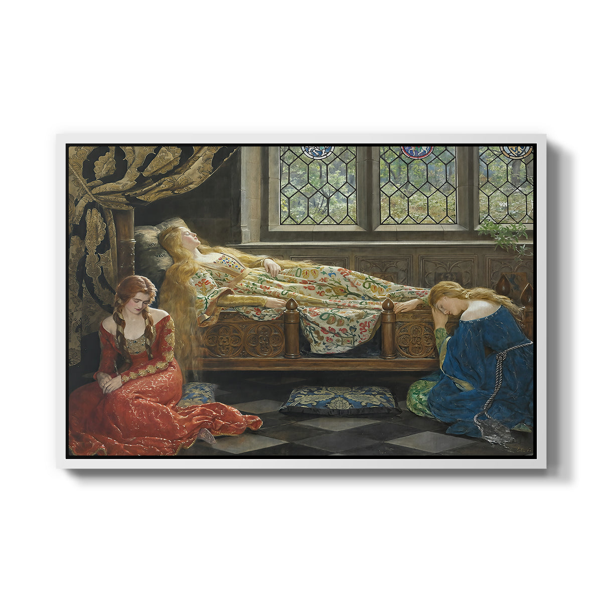 The Sleeping Beauty, 1921 - Floater Framed Canvas Print