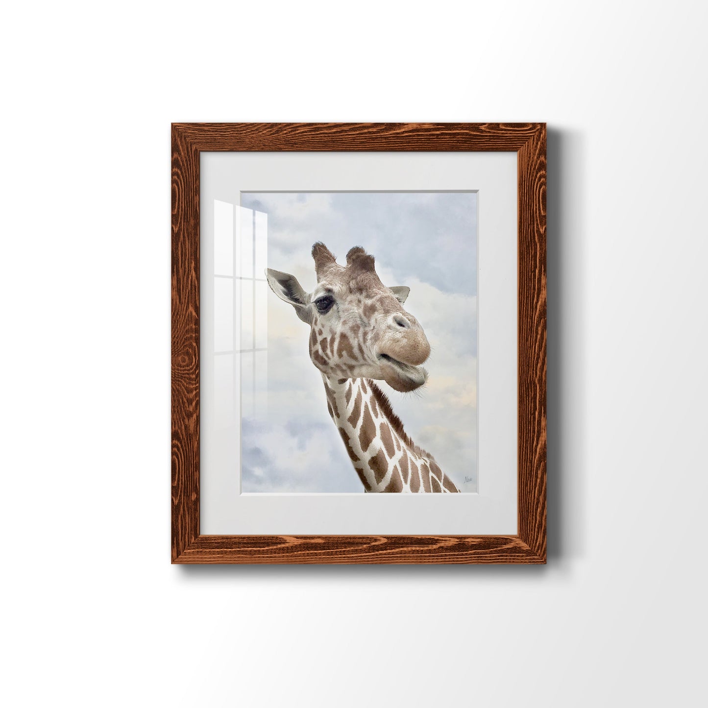 Smiley - Premium Framed Print - Distressed Barnwood Frame - Ready to Hang