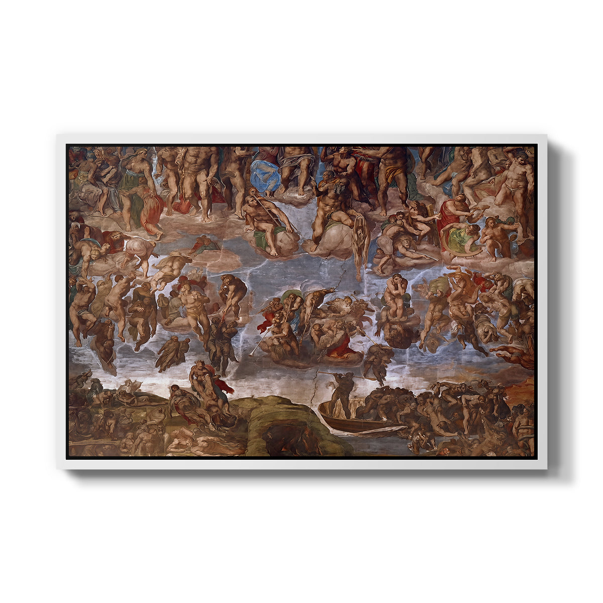 The Last Judgment (Charon's Boat and the Damned), 1536-1541 - Floater Framed Canvas Print