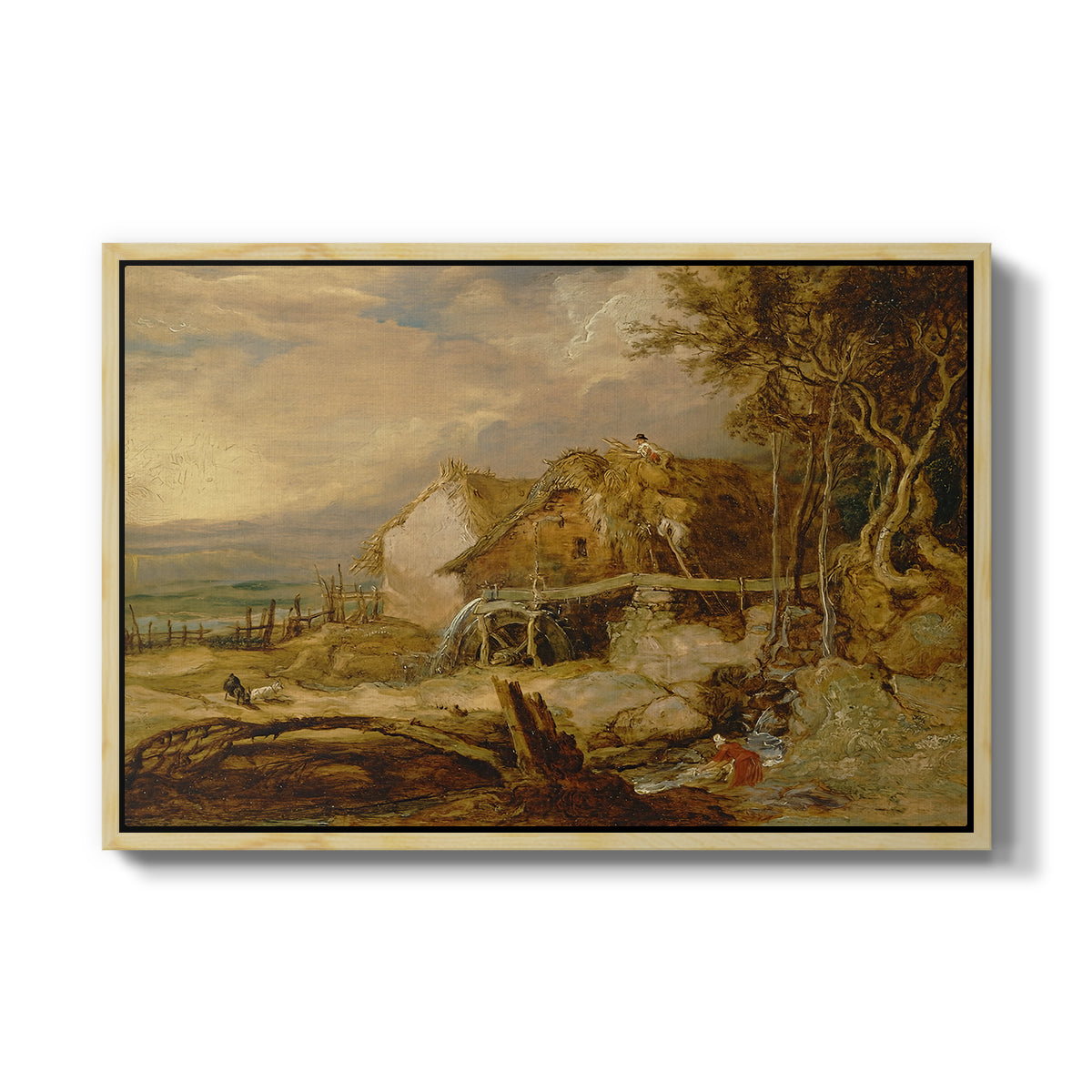 An Overshot Mill, c. 1802-1807 - Floater Framed Canvas Print