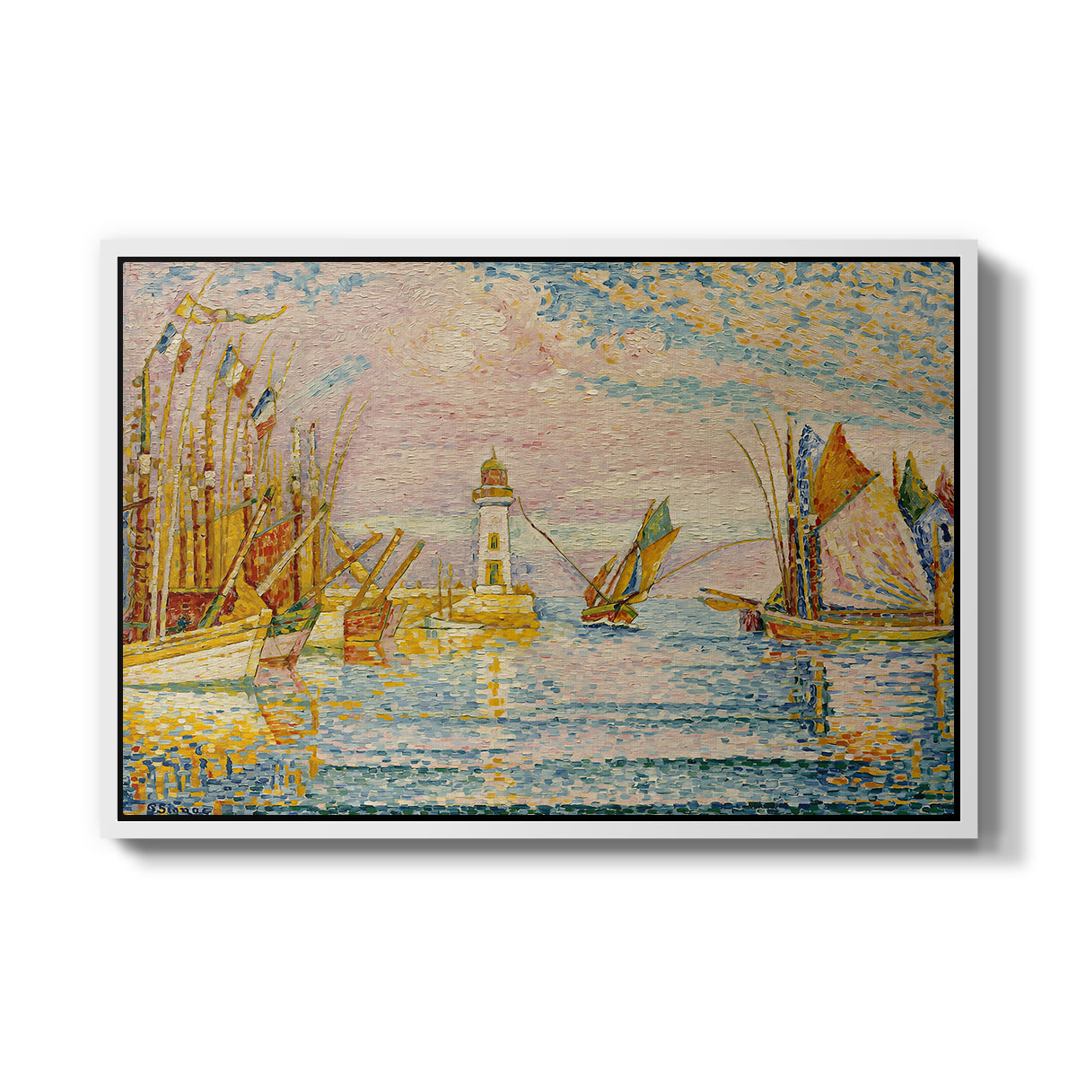 The Lighthouse at Groix, 1925 - Floater Framed Canvas Print