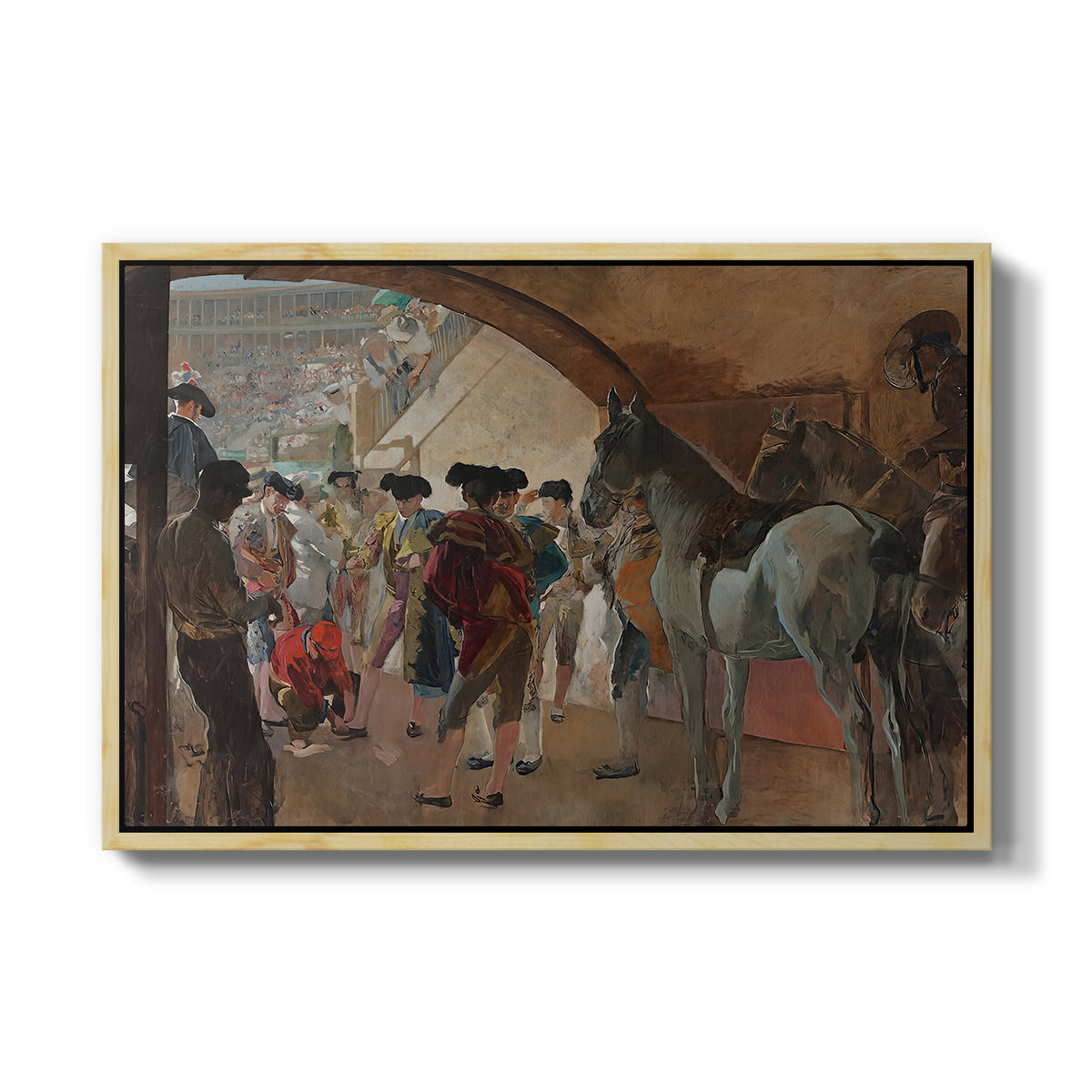 Before the Bullfight (Antes de la corrida), c. 1900 - Floater Framed Canvas Print
