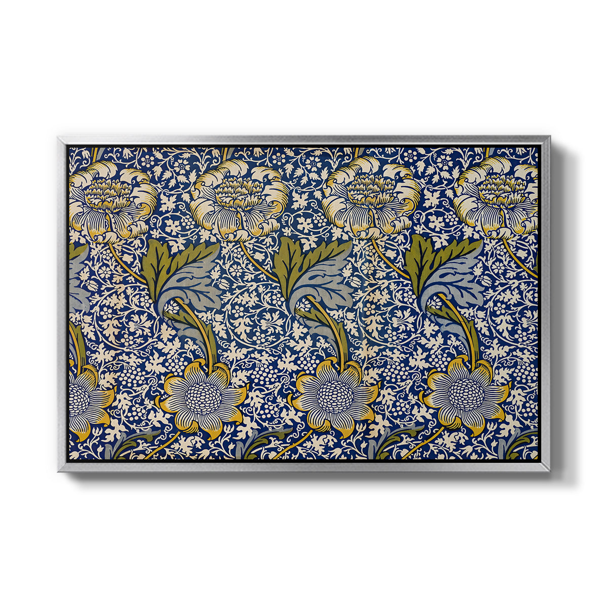 Kennet - Indigo/Gold, 1883 - Floater Framed Canvas Print