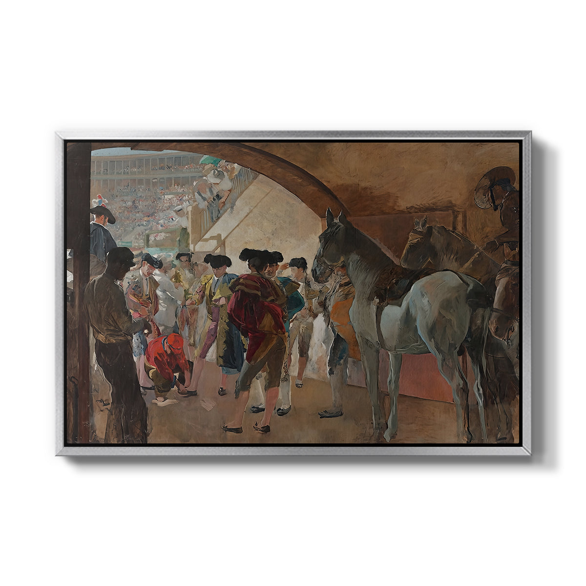 Before the Bullfight (Antes de la corrida), c. 1900 - Floater Framed Canvas Print