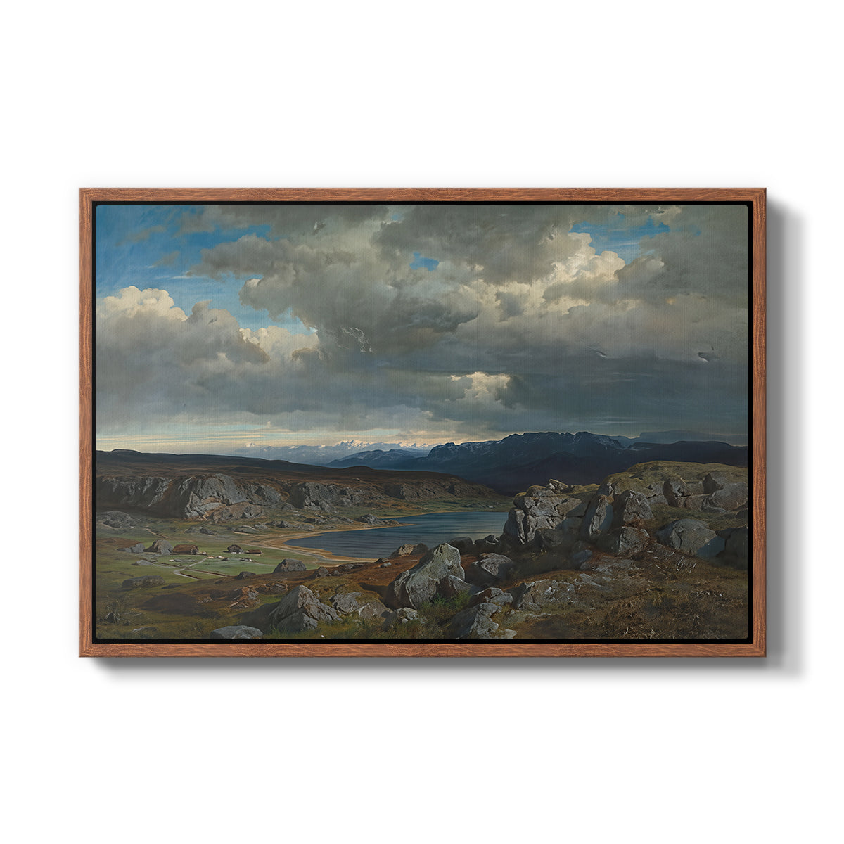 Norwegian Highlands, 1857 - Floater Framed Canvas Print