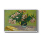 Vase with Oleanders and Books, 1888 - Floater Framed Canvas Print
