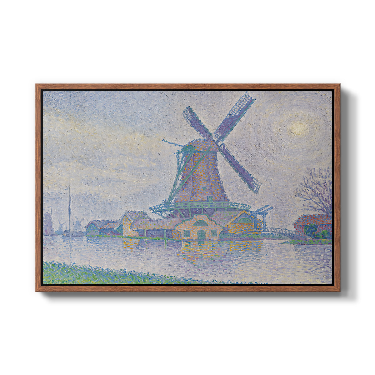 Mill of Edam (Moulin d'Edam), 1896 - Floater Framed Canvas Print