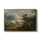 Young Peasant Couple Resting in the Field, 1829 - Floater Framed Canvas Print