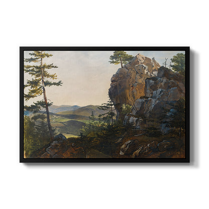 Landscape with the Balbersteine near Miesenbach, 1839 - Floater Framed Canvas Print