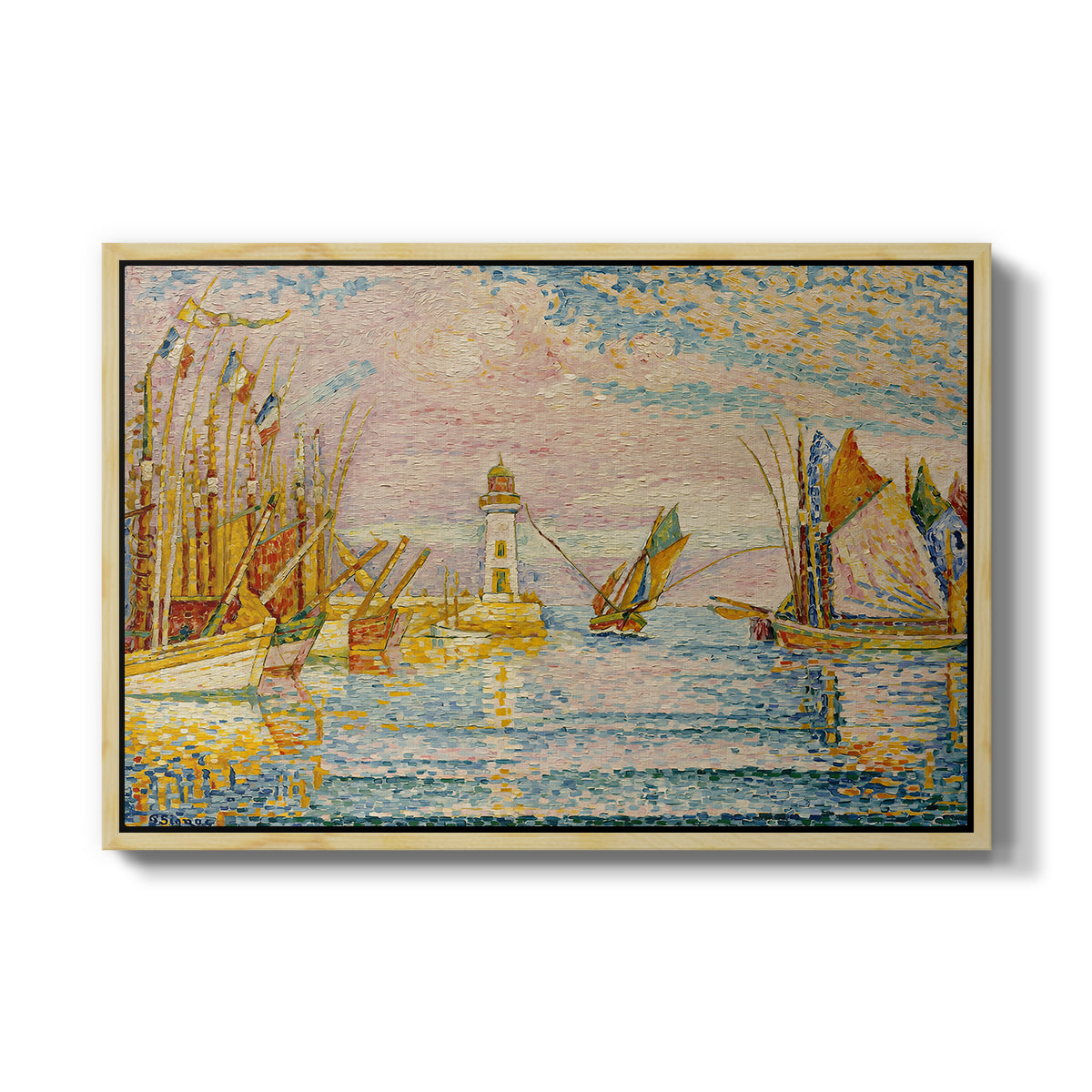 The Lighthouse at Groix, 1925 - Floater Framed Canvas Print