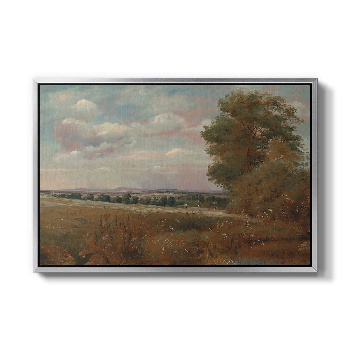 Landscape at Hampstead, with Harrow in the Distance, c. 1849-1855 - Floater Framed Canvas Print