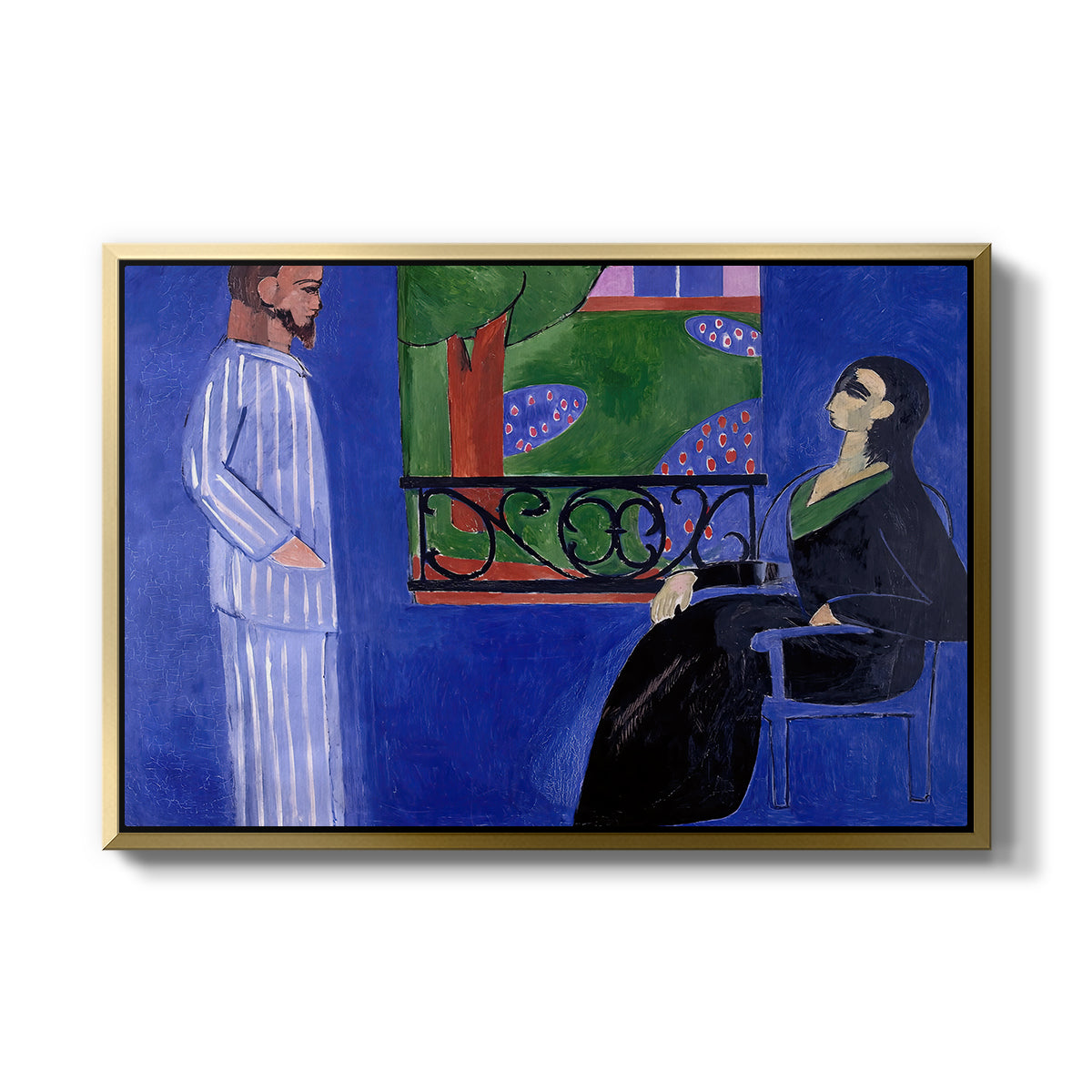 The Conversation, c. 1908-1912 - Floater Framed Canvas Print
