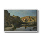 River Landscape with Cliffs, c. 1850-1860 - Floater Framed Canvas Print