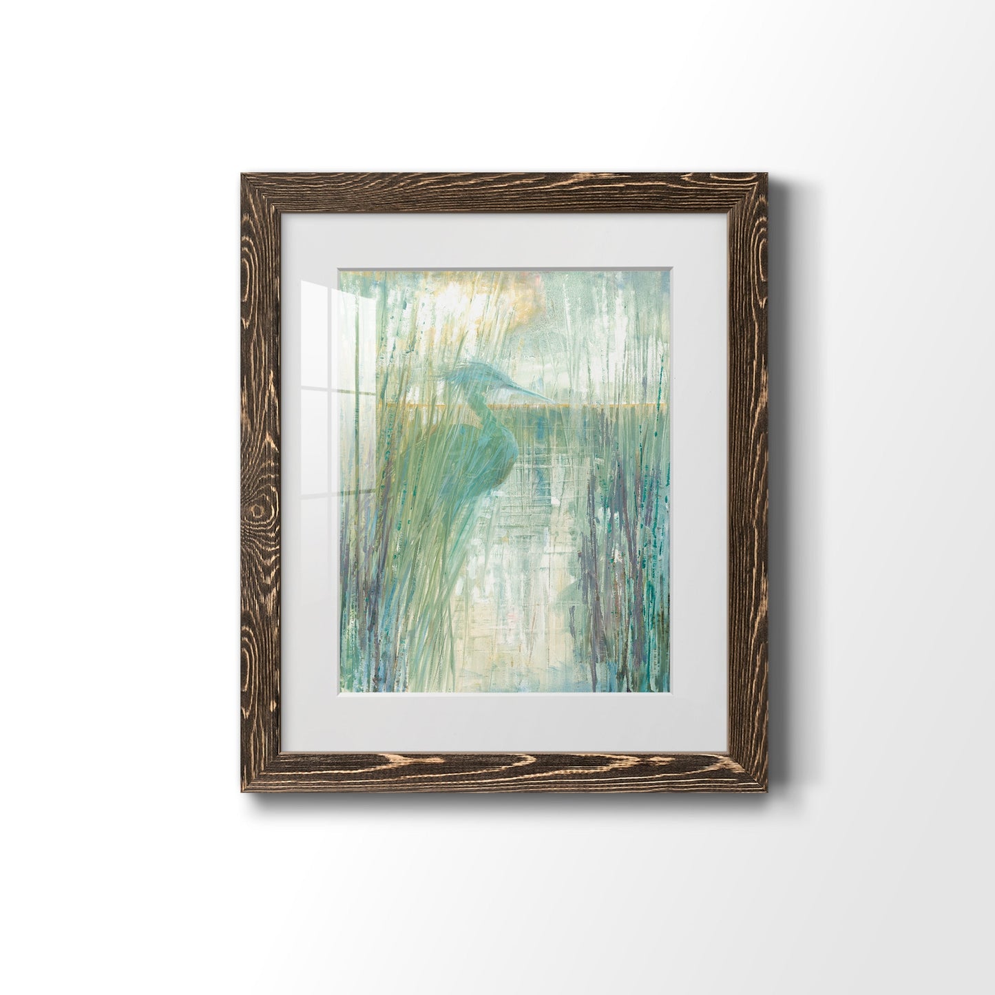 Morning Egret I - Barnwood Framed Art Print