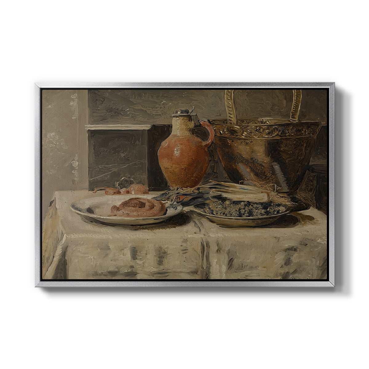 Still Life with Jar, c. 1881-1885 - Floater Framed Canvas Print