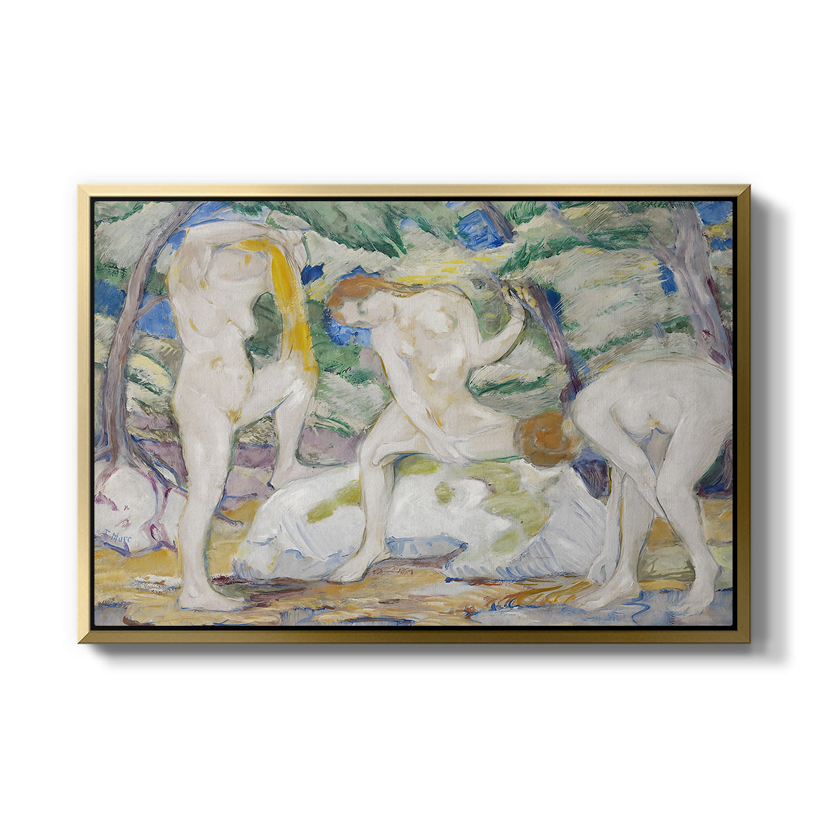 Bathing Women, 1910 - Floater Framed Canvas Print