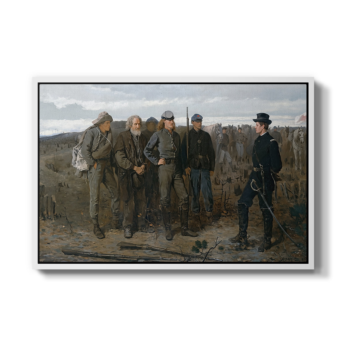 Prisoners from the Front, 1866 - Floater Framed Canvas Print