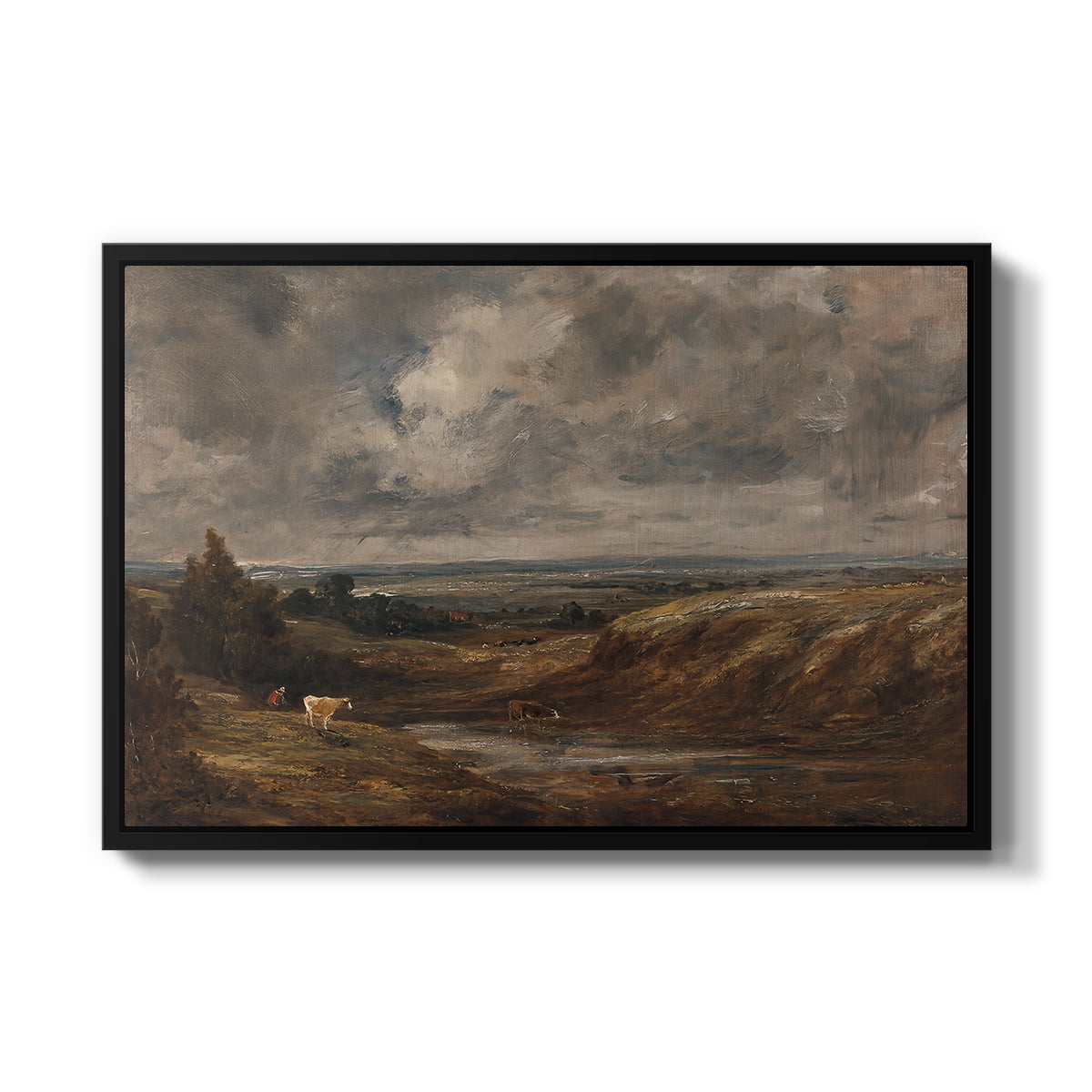 Hampstead Heath, 1825 - Floater Framed Canvas Print