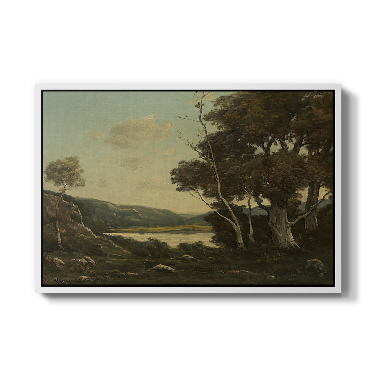 Landscape, 1898 - Floater Framed Canvas Print