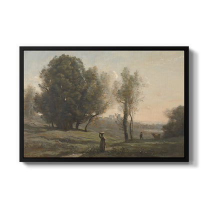 Landscape (Souvenir of les landes), c. 1872 - Floater Framed Canvas Print