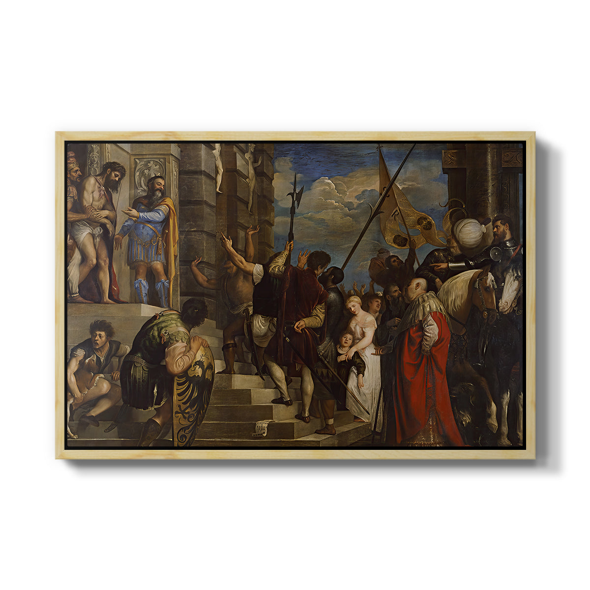 Ecce Homo, c. 1543 - Floater Framed Canvas Print