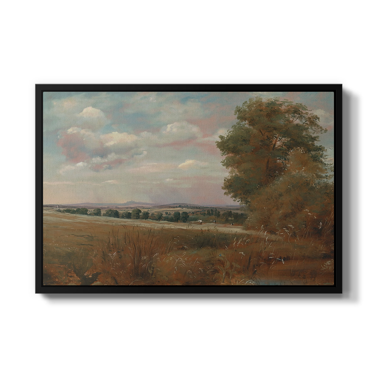 Landscape at Hampstead, with Harrow in the Distance, c. 1849-1855 - Floater Framed Canvas Print