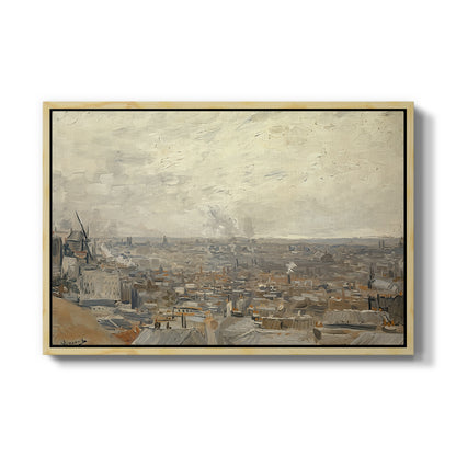 View from Montmartre, 1886 - Floater Framed Canvas Print