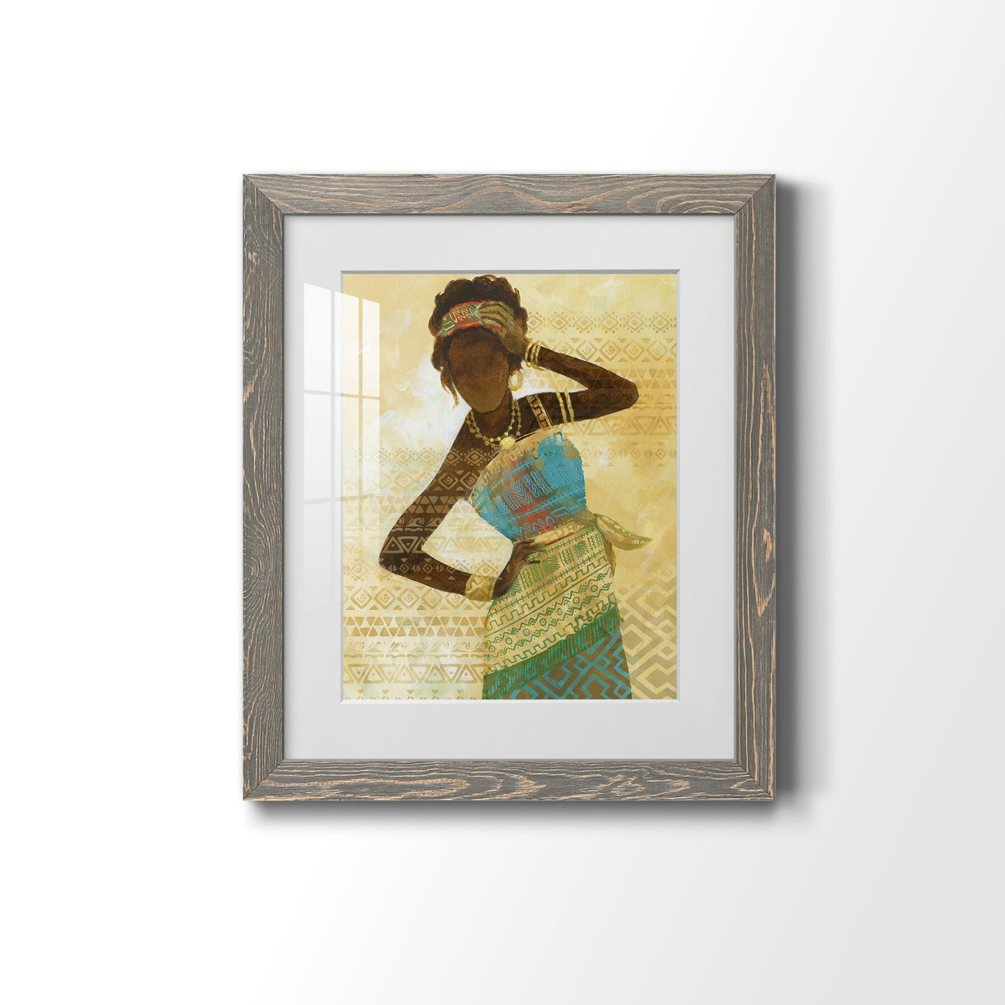 Tribal Vision II - Premium Framed Print - Distressed Barnwood Frame - Ready to Hang