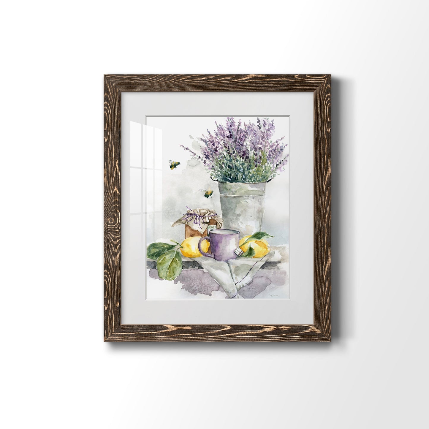 Lavender Lemon and Honey Tea - Barnwood Framed Art Print