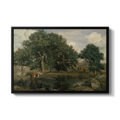 Forest of Fontainebleau, 1846 - Floater Framed Canvas Print